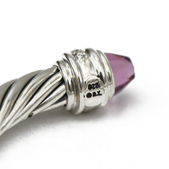 David Yurman Pink Tourmaline & Diamond Cuff - Picture 3 of 5